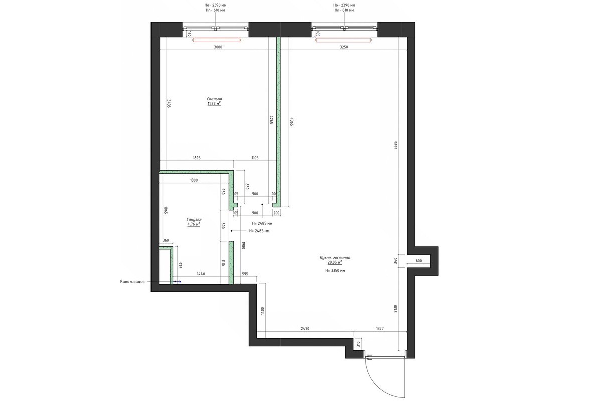 Обмерный план