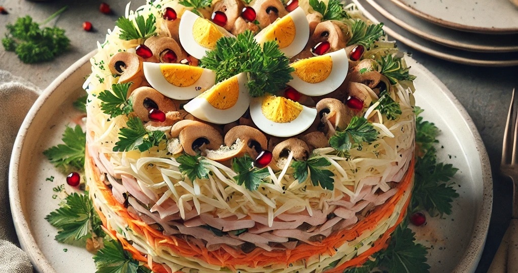 Салат «Боярский»: сытный, нарядный и по-домашнему праздничный