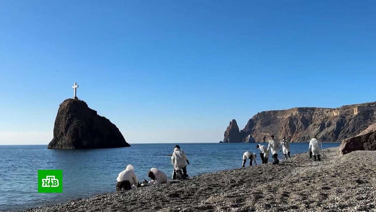    Общее горе: волонтеры, казаки и спасатели очищают акваторию Чёрного моря
