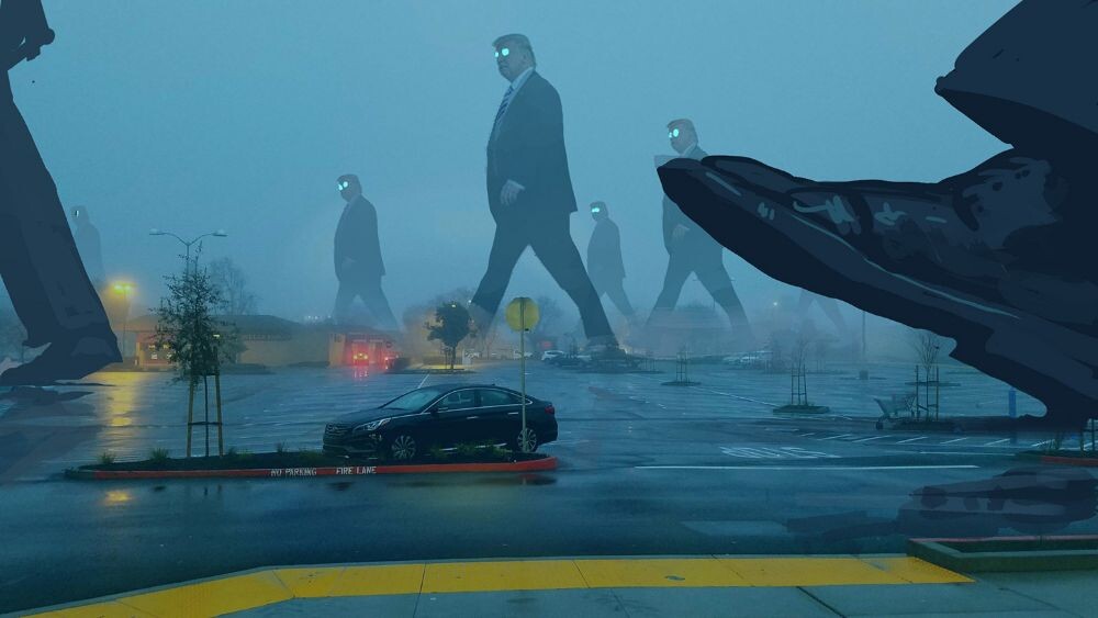 АРТ ОТ КОНЦЕПТ- ХУДОЖНИКА САЙМОНА СТОЛЕНХАГА / Simon Stålenhag ПОД НАЗВАНИЕМ " И ТРАМП ШАГАЕТ ПО ПЛАНЕТЕ "