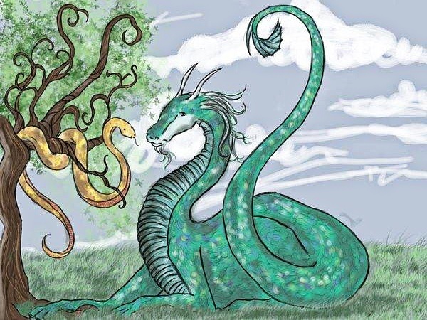 Год зелёного деревянного Дракона поменяется на зелёную деревянную Змею (картинка из открытых источников в интернете) 