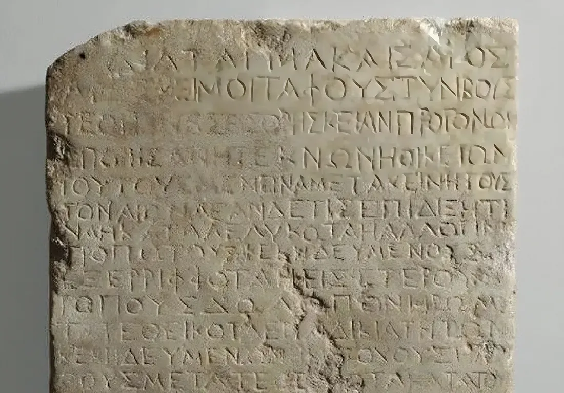 Надпись из Назарета — изображение Национальной библиотеки Франции.