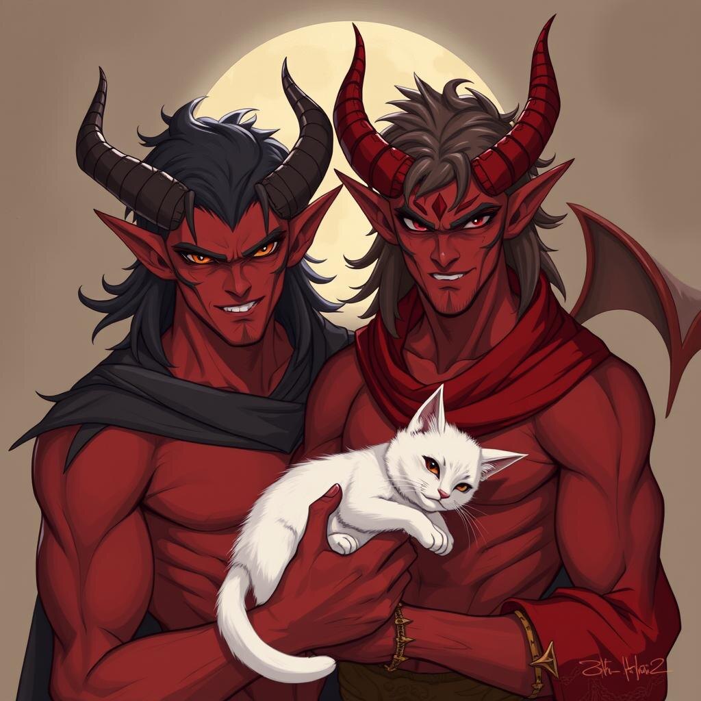 Neuralblender.com. Мы этих Демонов с кошками нагенерировали столько, что теперь, хоть в каждую статью их ставь.)))