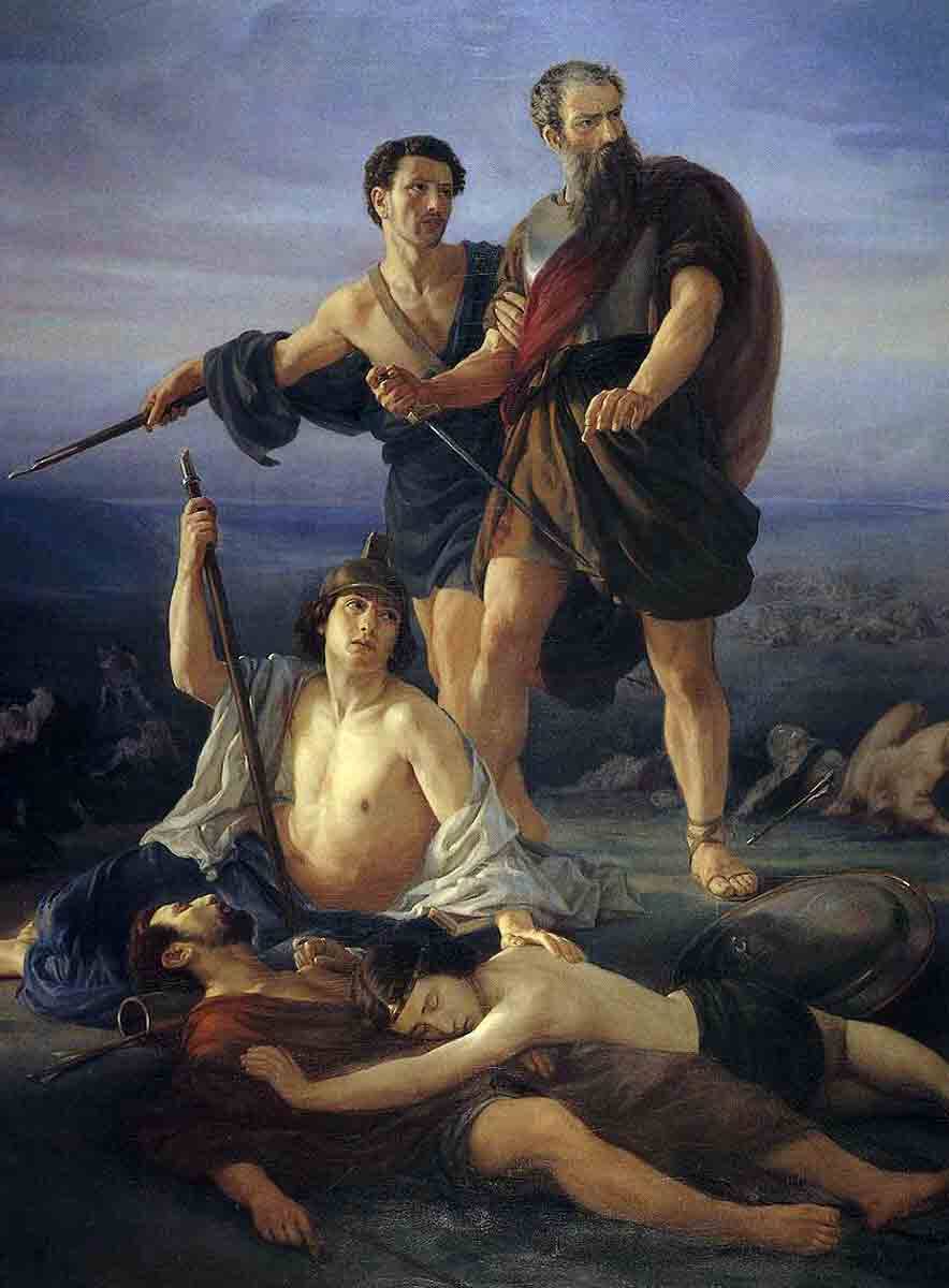«Смерть царя Саула», Эли Маркузе, 1848. Источник: Wikimedia Common