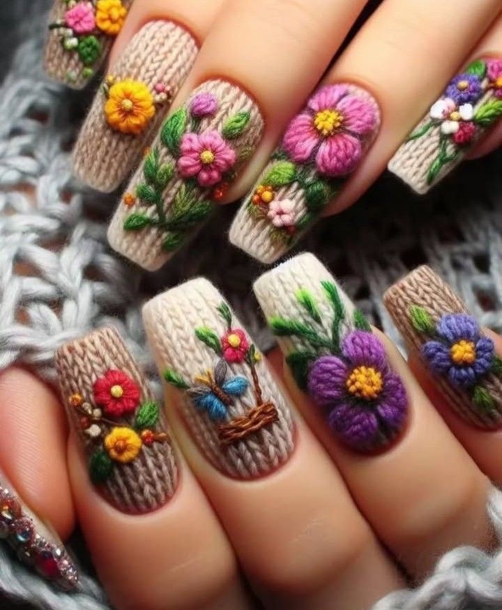 Вязаный маникюр