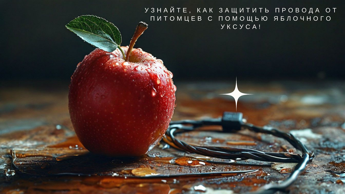 Узнайте, как защитить провода от питомцев с помощью яблочного уксуса!