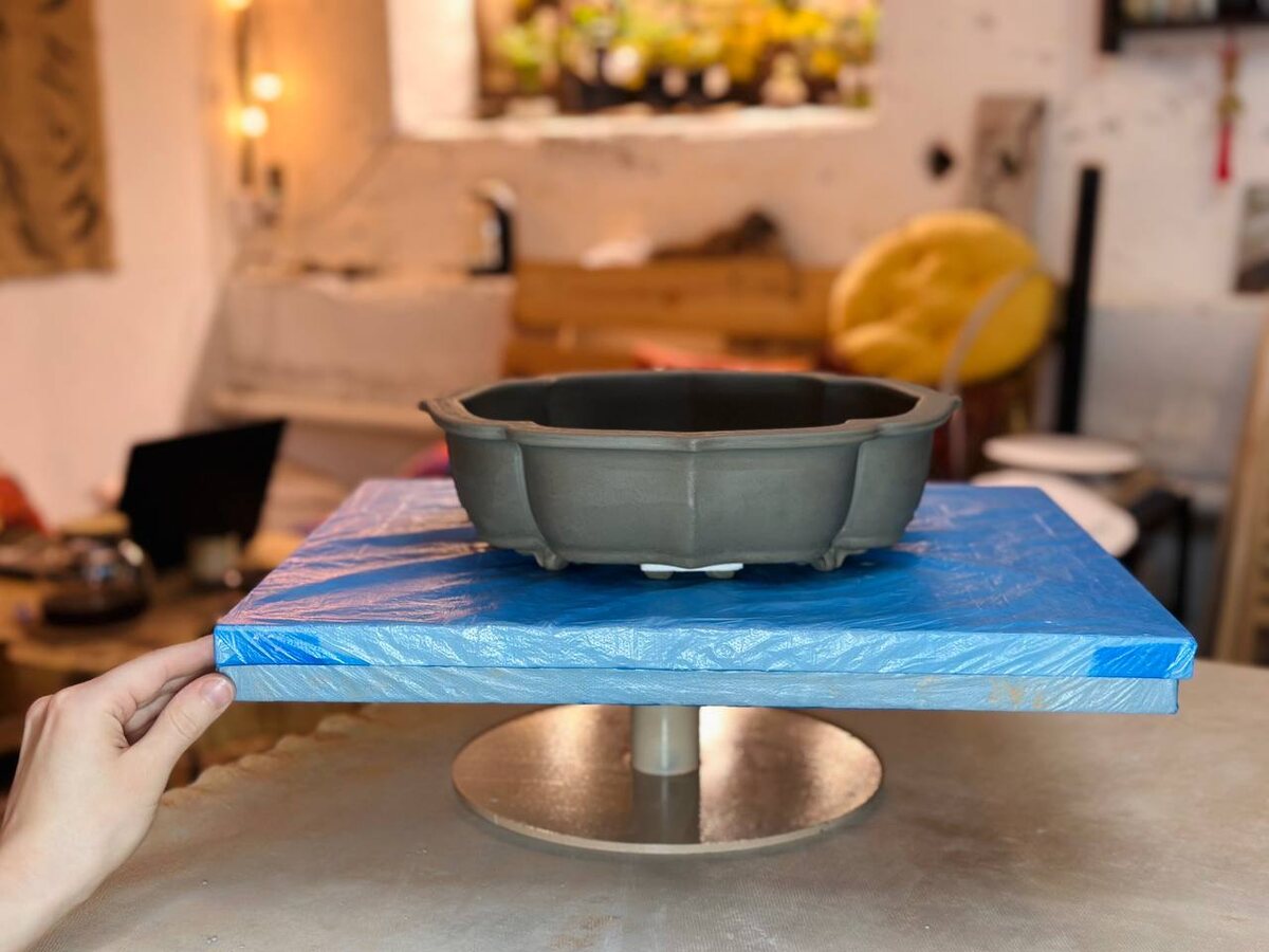 Фото одного из моих горшков в процессе изготовления