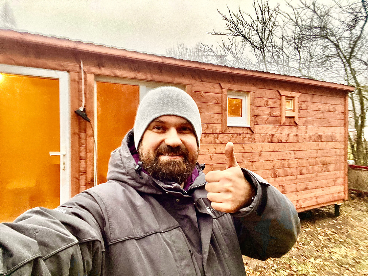 Установили нашу баньку в снт Солнечная Поляна 