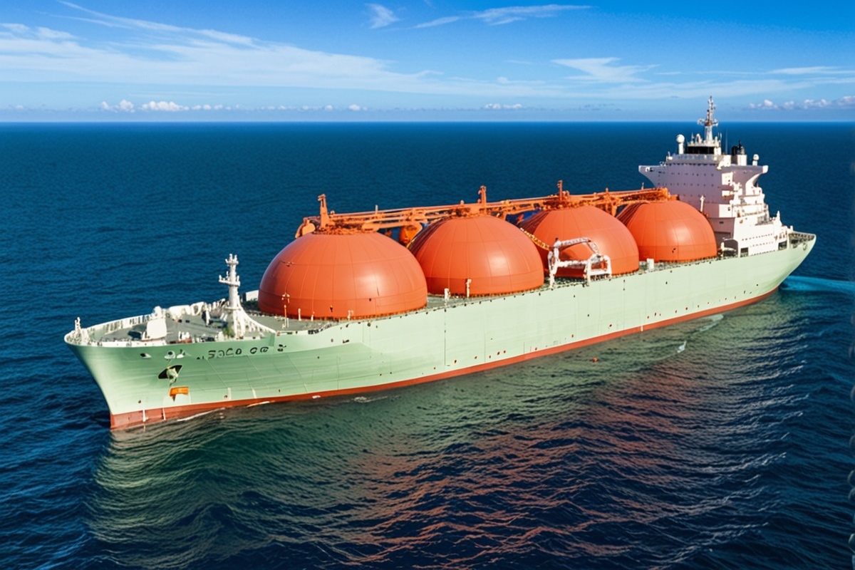 Один из сотен танкеров для перевозки СПГ.