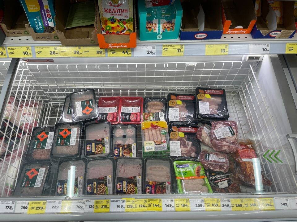    Цены на мясную продукцию в супермаркетах. Источник: Виталий Барабаш