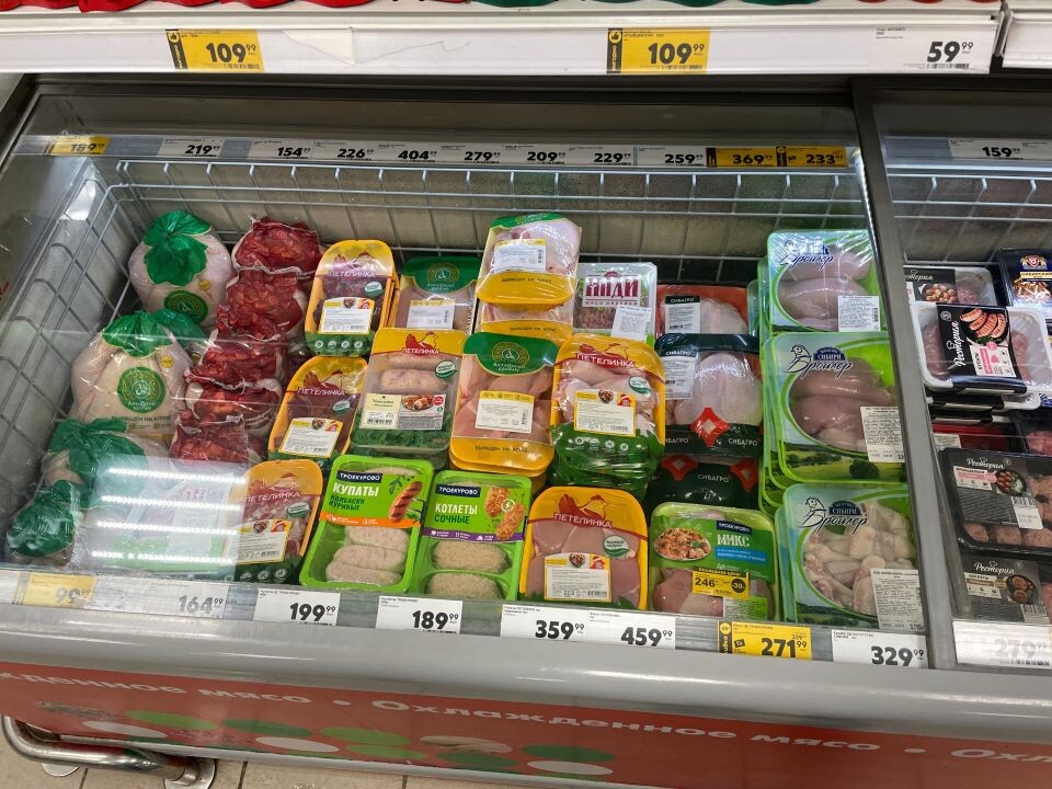    Цены на мясную продукцию в супермаркетах. Источник: Виталий Барабаш