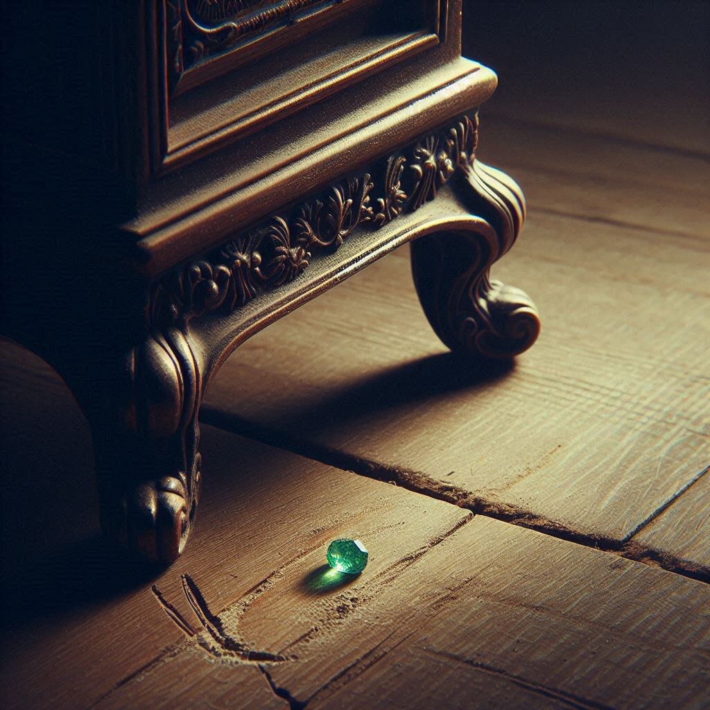 Рядом с выставочным стендом пропавшей чернильницы обнаружен драгоценный камень