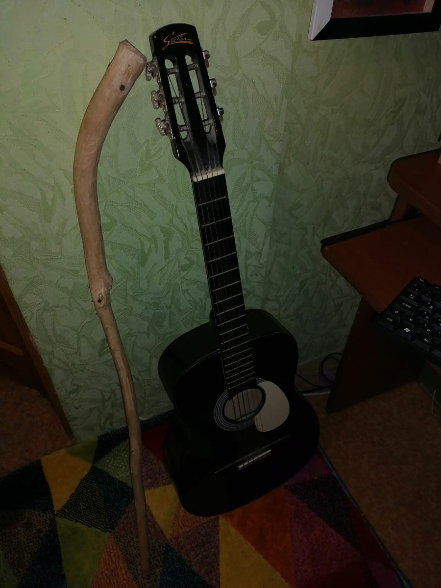 Не гитару. Гитара у меня давно пылится. Лет 20. А вот эту клюку. Фото автора 