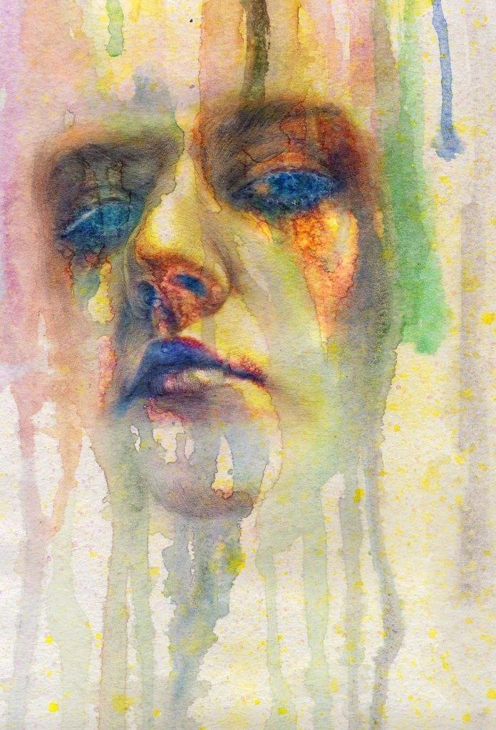 (автопортрет, акварель, карандаш) 