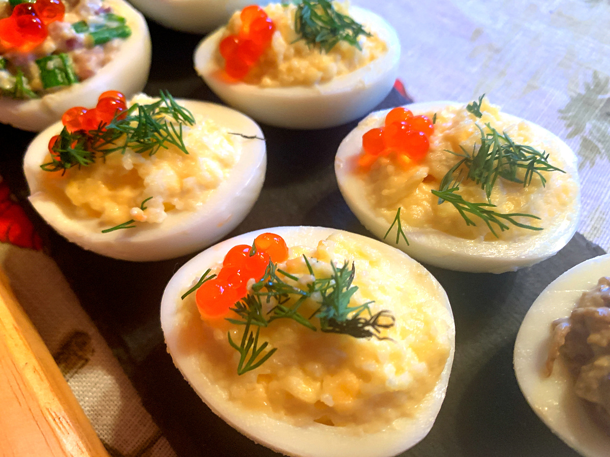 Фото 3 - Яйца, фаршированные сыром;