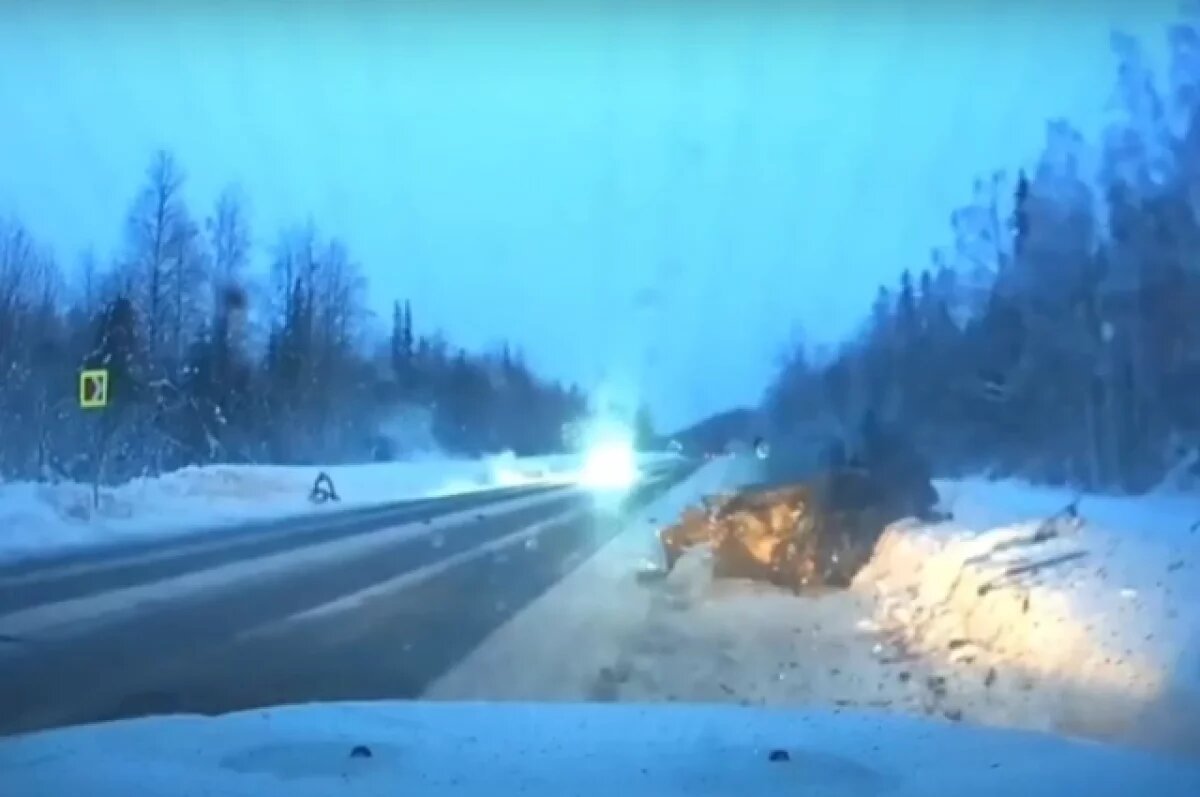    Момент ДТП попал на камеру