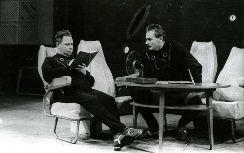 Кадр из телеспектакля «Стажёры». Горьковская телестудия, 1962 г.