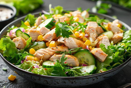    Салат из курицы за 10 минут