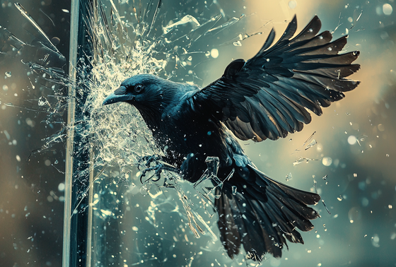    Птица стучит в окно