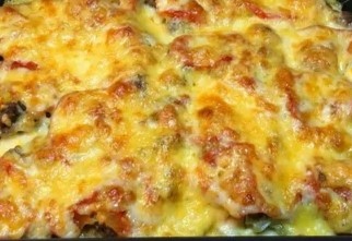 Картошка с фаршем в духовке.