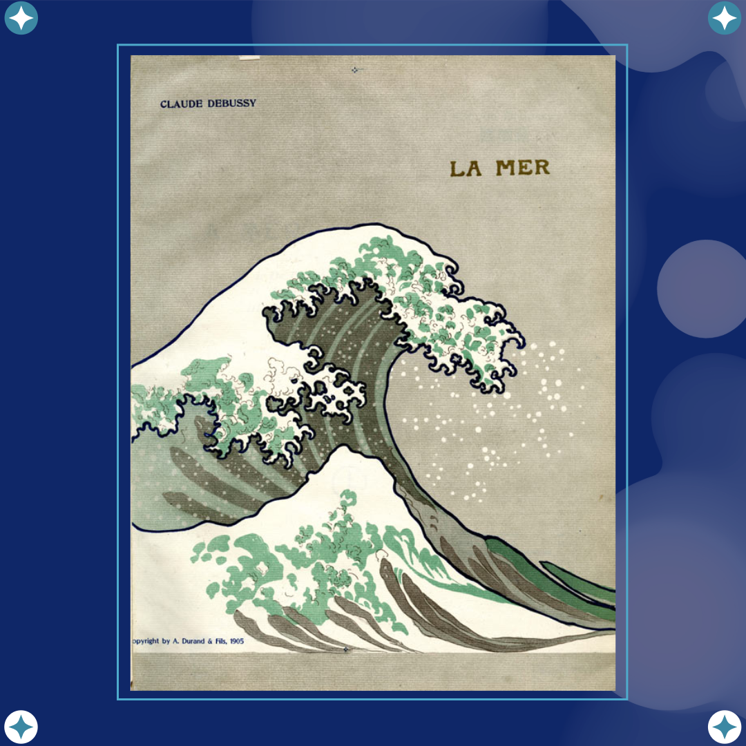 Обложке партитуры «Моря» Клода Дебюсси (из публичных источников)