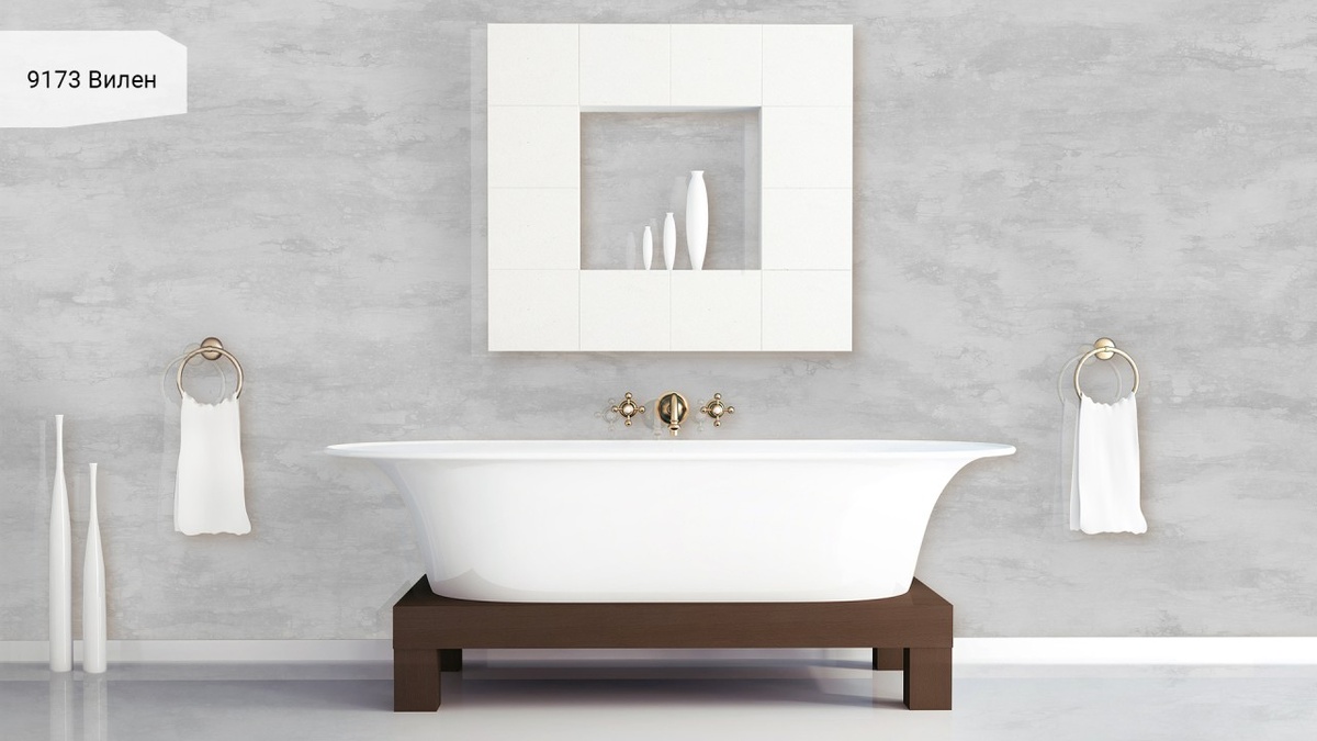 Облицовка стены в ванной комнате