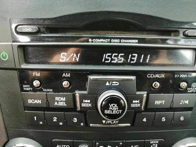 Серийный номер магнитолы Honda CRV