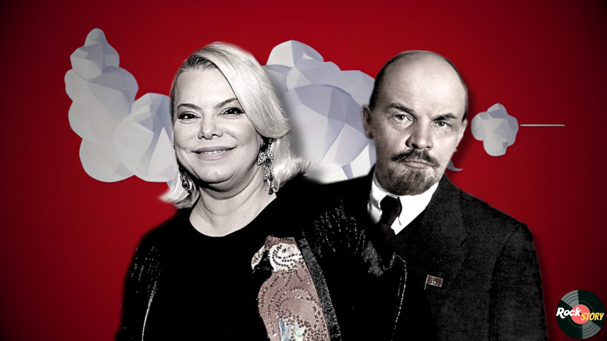 На фотографии: Яна Поплавская и Владимир Ленин