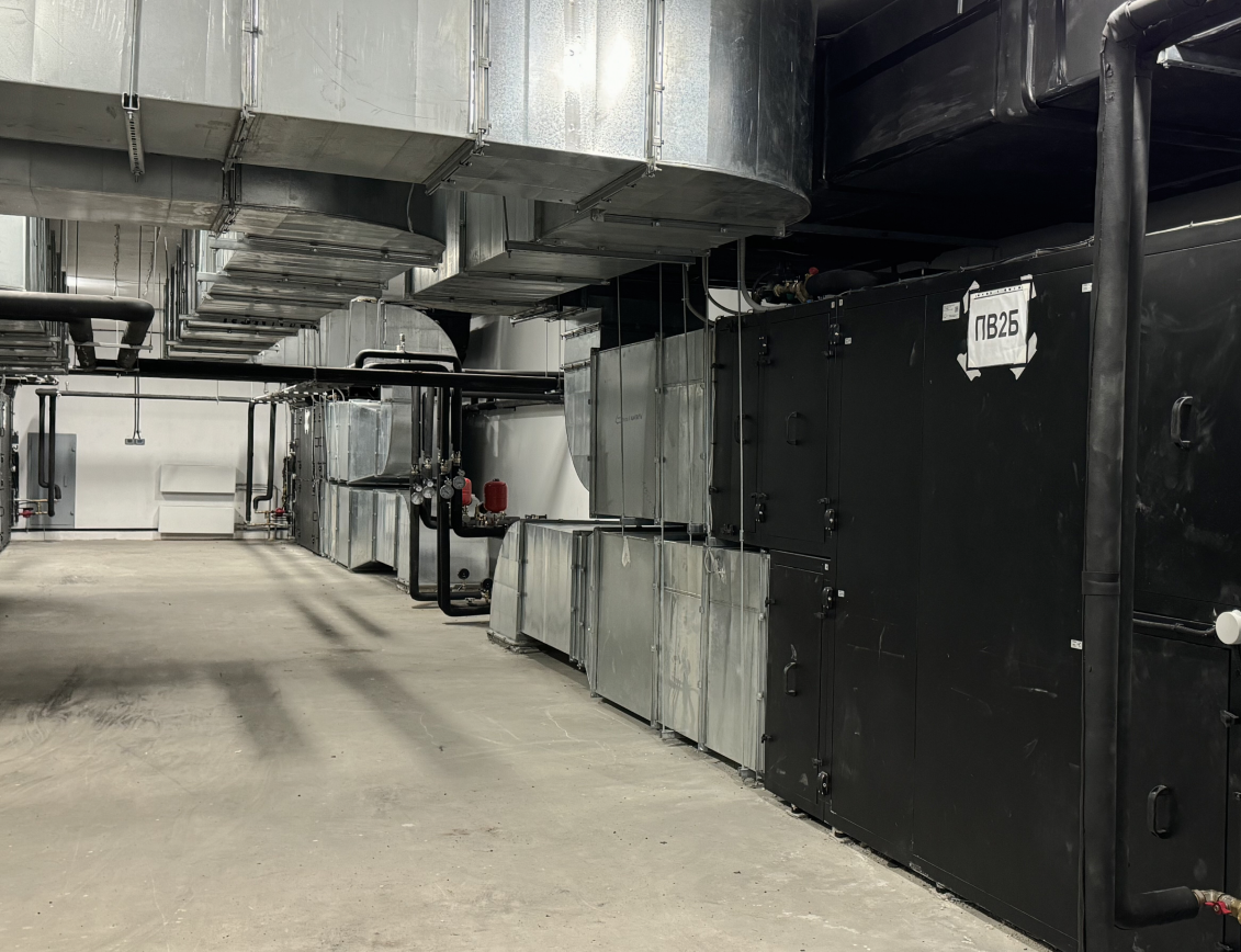 Приточно-вытяжная установка с рекуперацией в компаунде «Проспект Мира» на техническом этаже