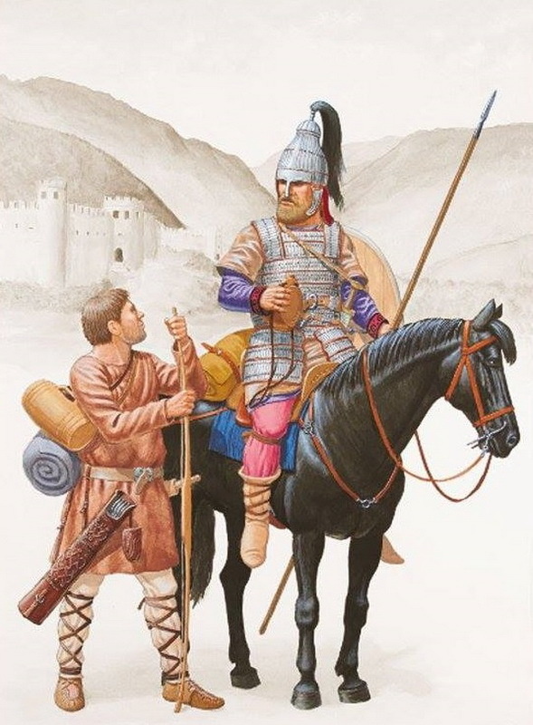 Реконструкция воинов из погребения Нидерштоцинген 12В