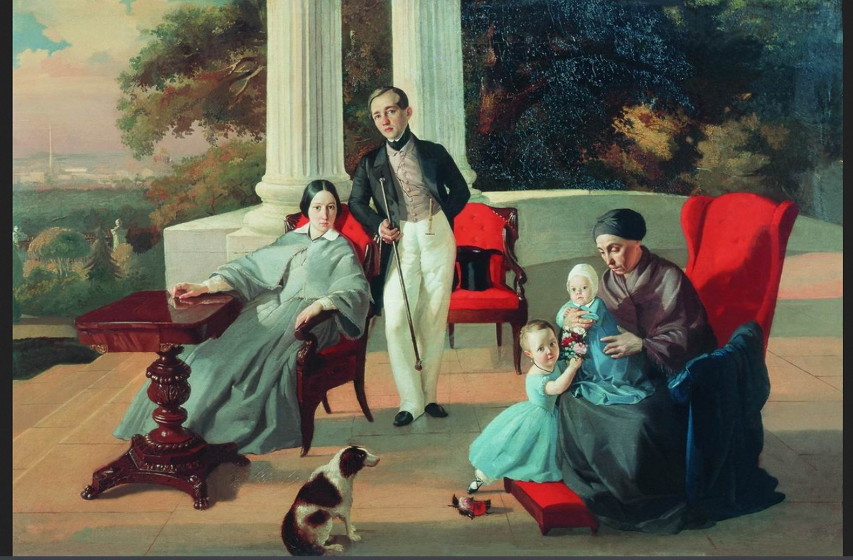 Евграф Сорокин. "Семейный портрет", 1844