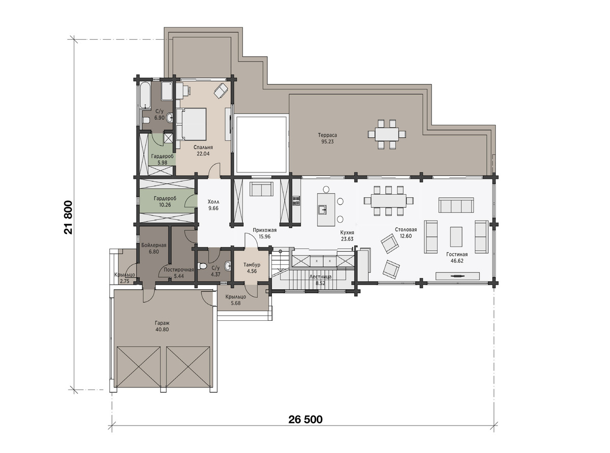 План 1-го этажа.