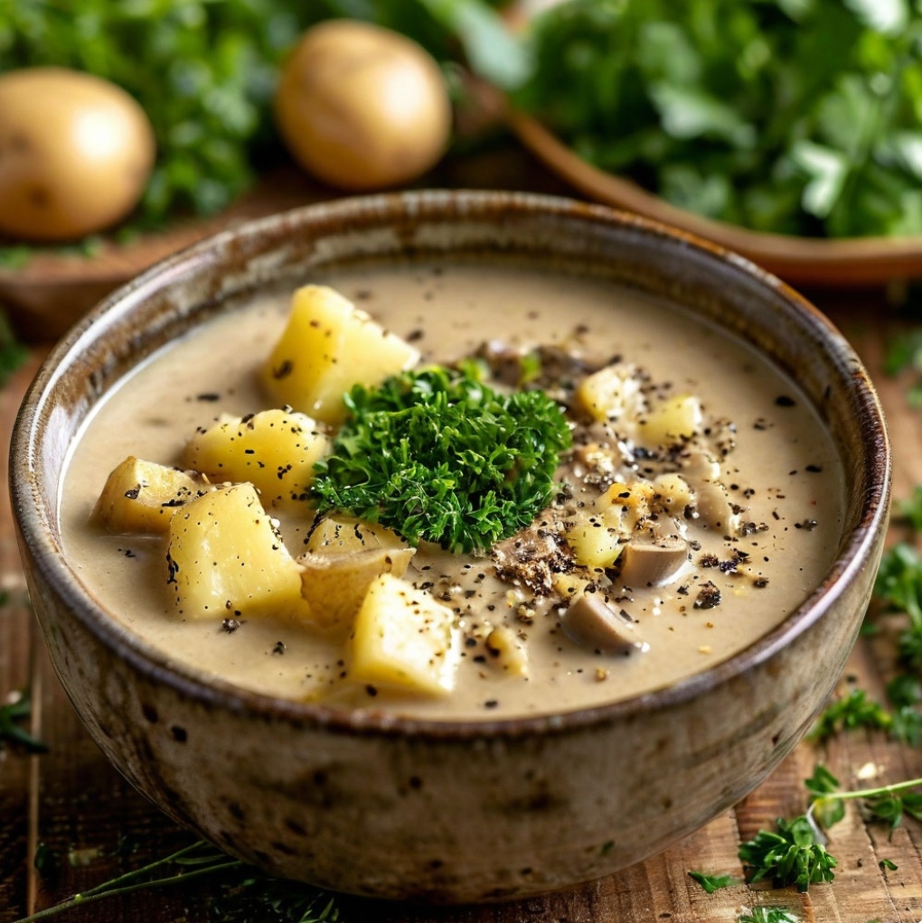 Грибной крем суп.