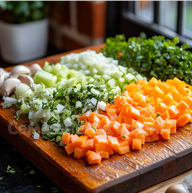 Подготовленные овощи – первый шаг к вкусному и ароматному бульону.