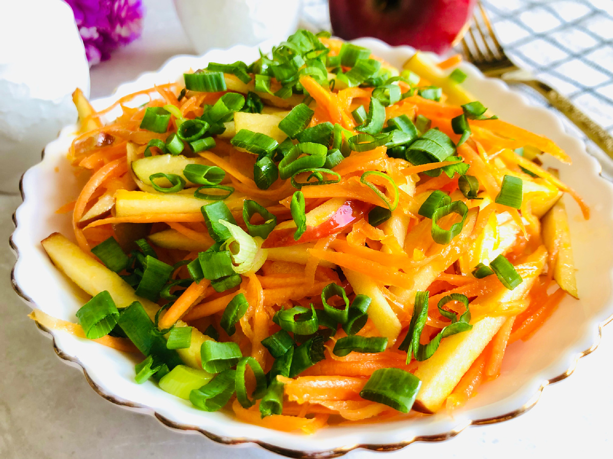 САЛАТ с морковью и яблоком 🍎🥕