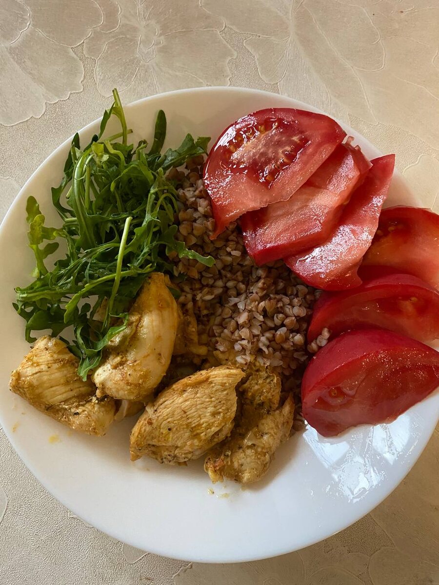 Простейший домашний вариант здоровой тарелки