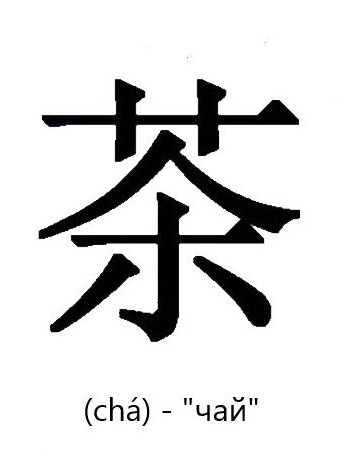 Китайский иероглиф слова "чай"