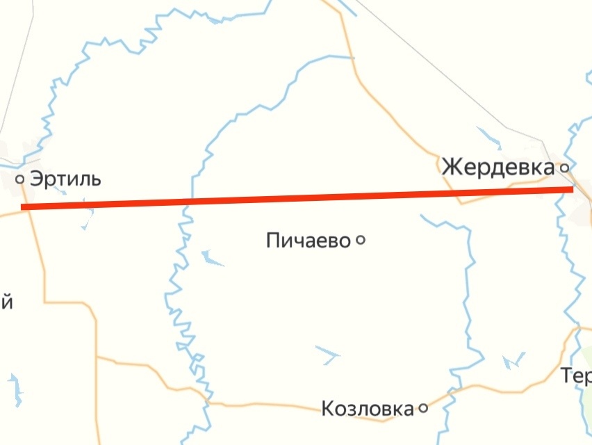 Путь, проделанный моей будущей тëщей, чтобы известить отца о тяжелой болезни матери. 