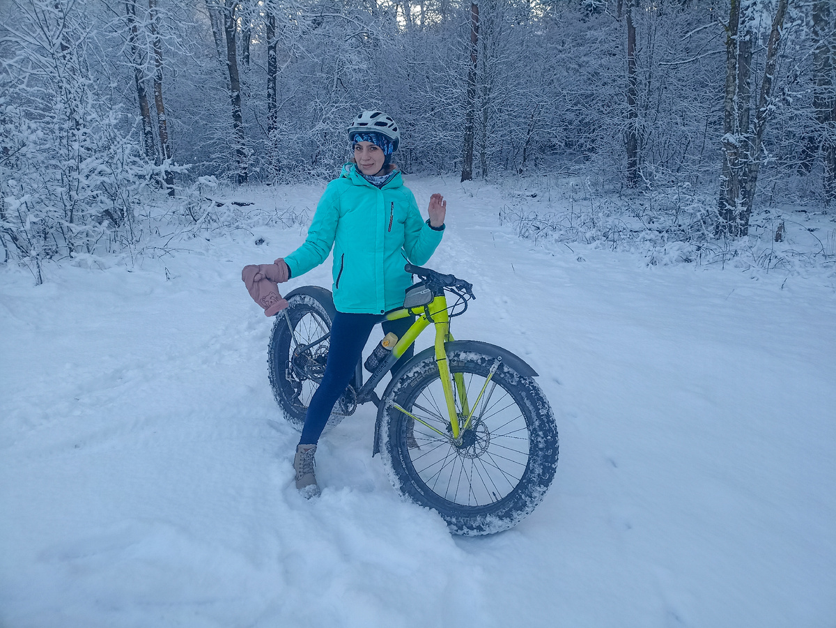 Фото с покатушки, пока ещё не растаял снег