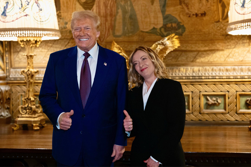 Дональд Трамп и Джорджия Мелони. Фото: Zuma / TASS