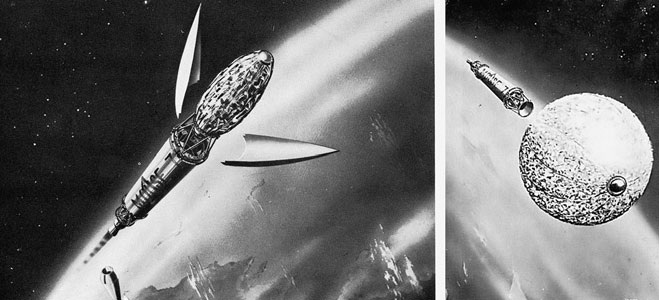 Ракета-носитель с надувным спутником, предложенная британскими инженерами в 1951 году.