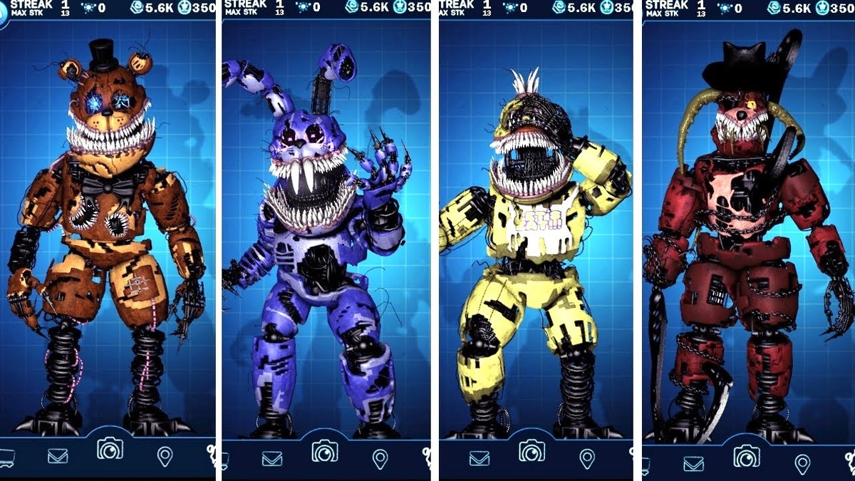 Поврежденные аниматроники.