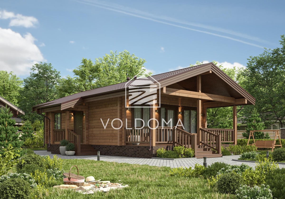 Проект дома из клееного бруса БД-80 от VOLDOMA