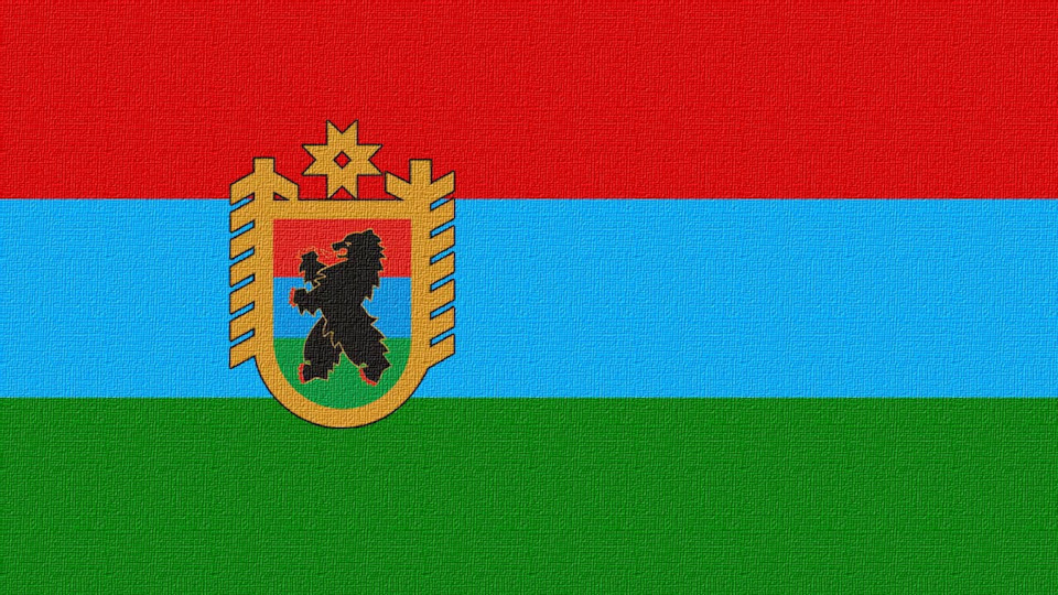Флаг Карелии на фото.