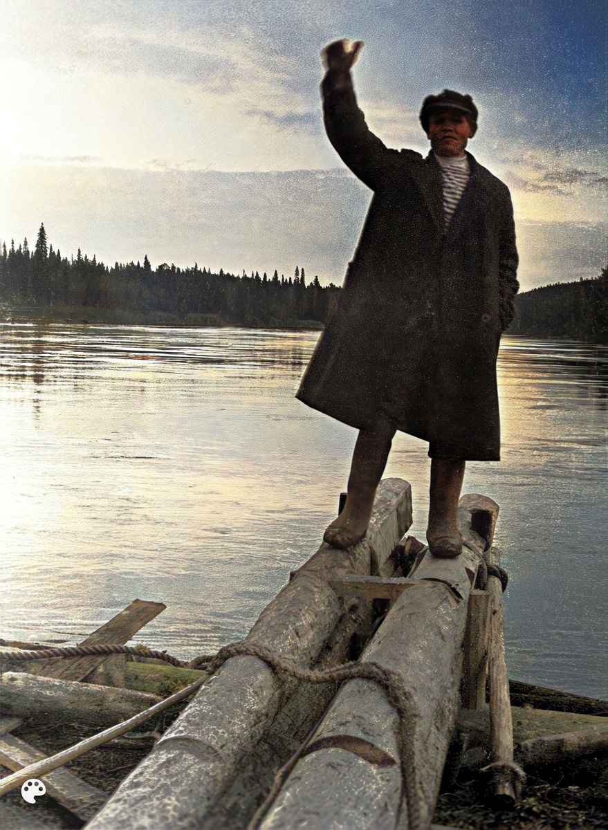 1935 год - Архангельская обл. Пинега - Сплав леса