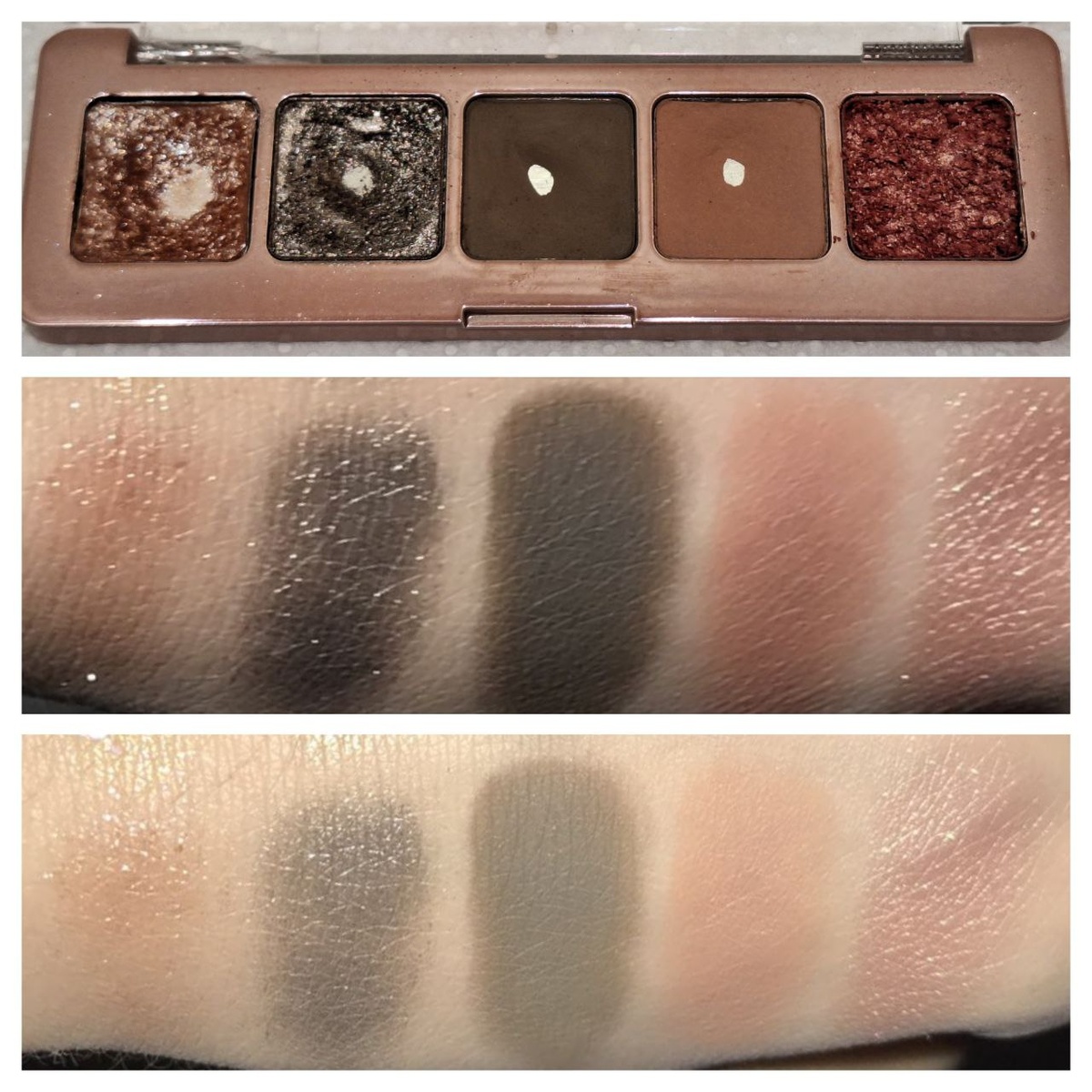 Мини Ретро ДО, свотчи оттенков при разном освещении