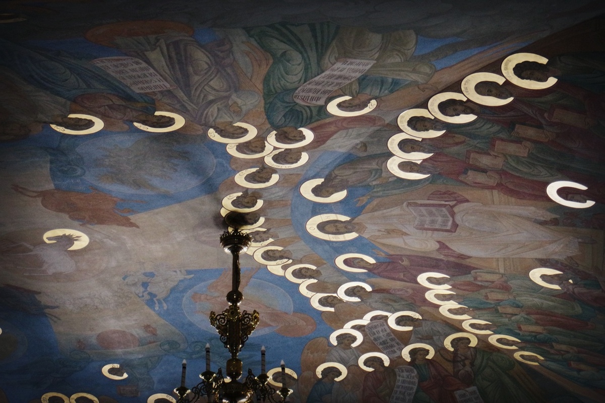 потолок Богоявленского собора города Иркутска