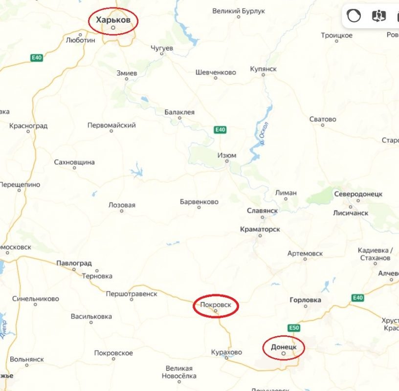   Расположение города Покровск.