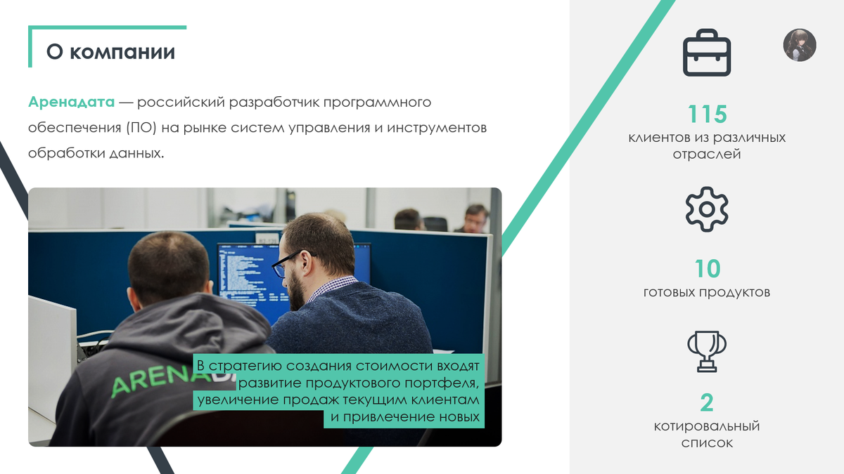 Кратко об Аренадата в слайдах