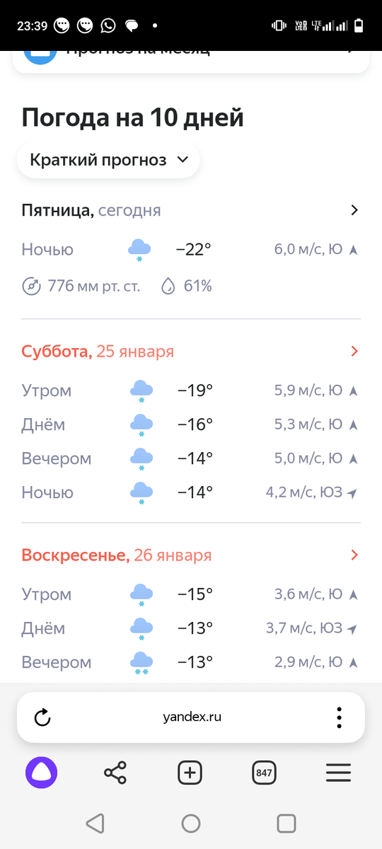Прогноз погоды 